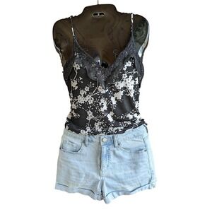 Aeropostale Womens Jean Shorts Sz 6 High Waisted Festival Summer Vacation Cute